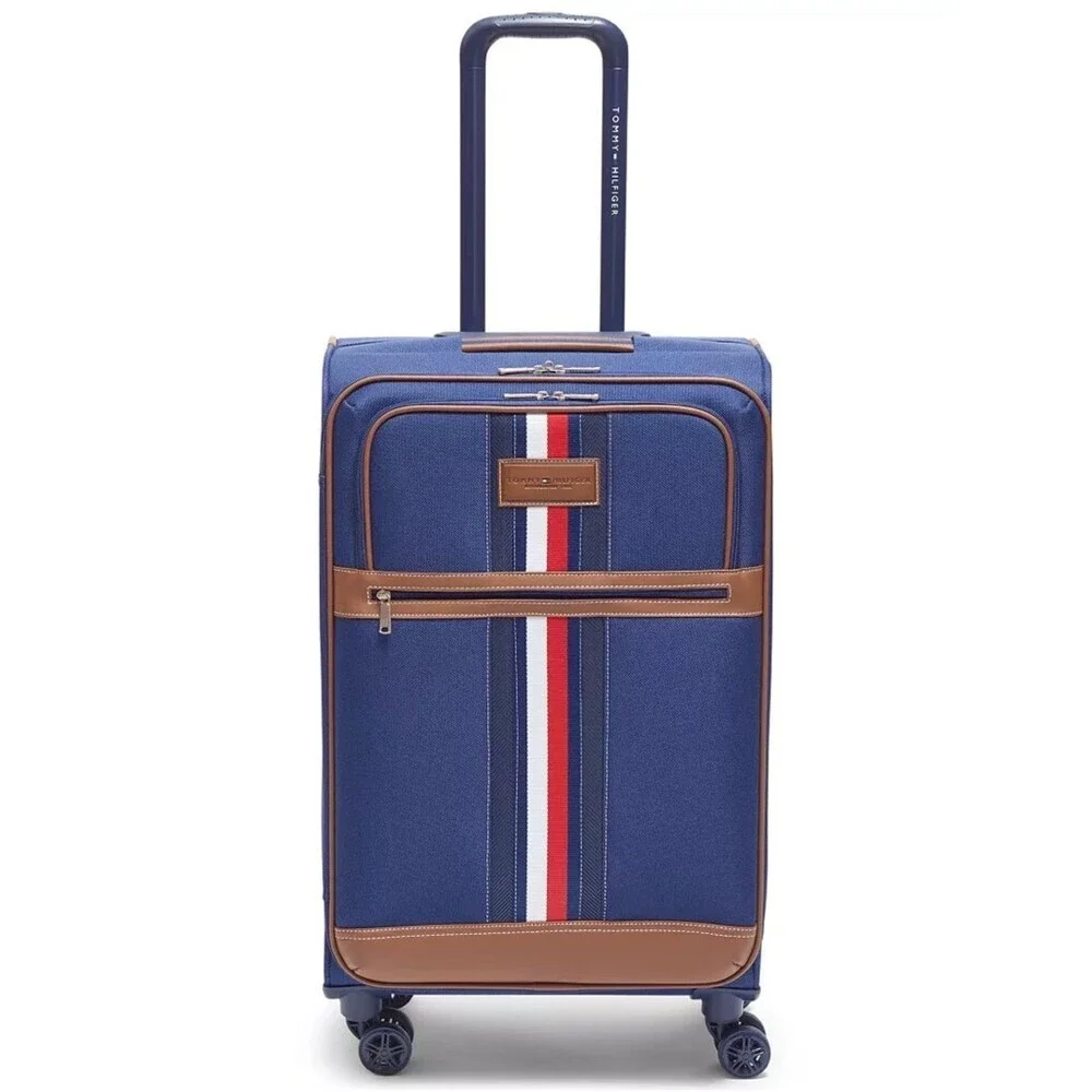 Tommy Hilfiger Luggage suitcase Logan Large Check-in Softside Spinner blue